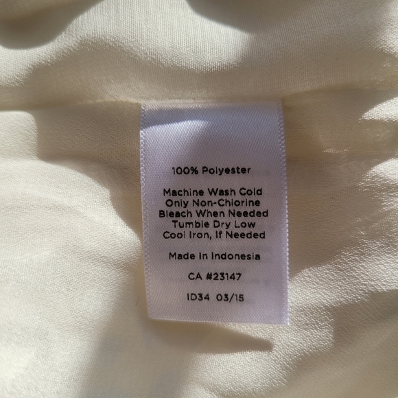 Talbots cream textured button down blouse - Picture 9 of 9